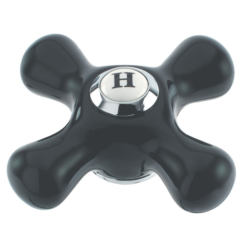 Duchess KSH1161PKXH Hot Porcelain Cross Handle, Polished Chrome