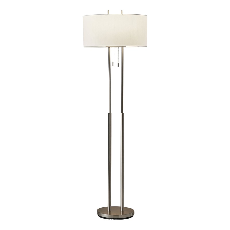 Duet Floor Lamp Brushed Steel