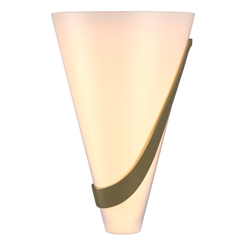 Half Cone Sconce Modern Brass Right