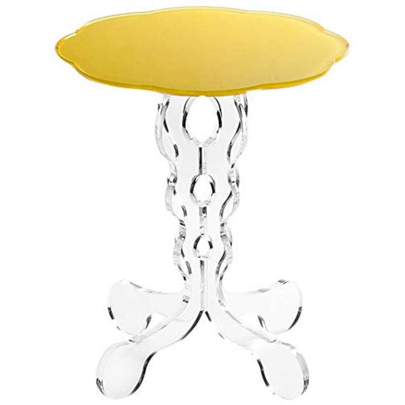 Iplex Design Arabesco Small Comodino/Tavolino in Plexiglass, Giallo