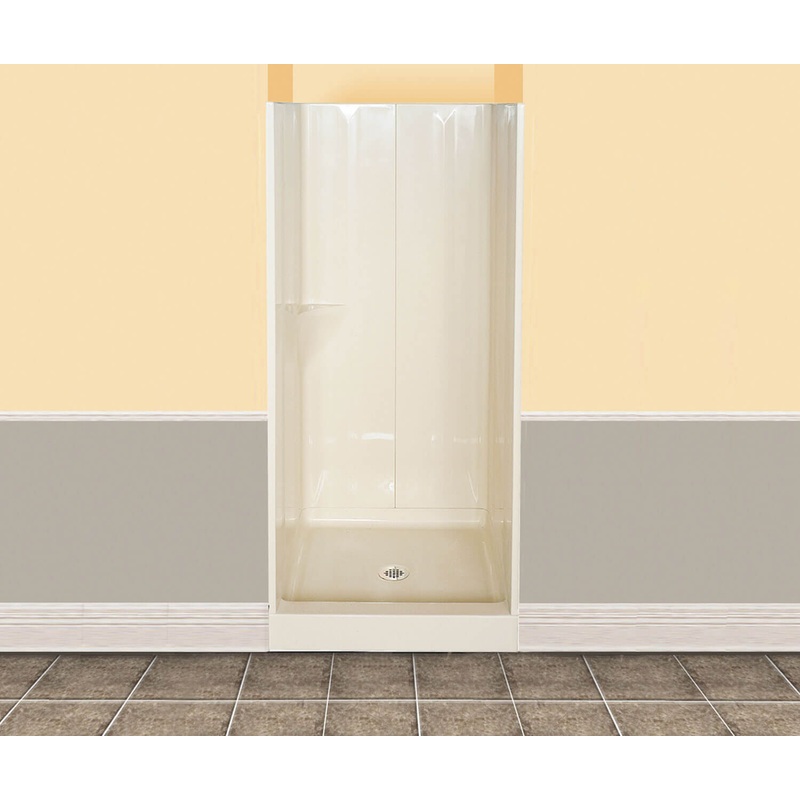 MAAX 103006-000-002-000 32SKD 32 x 34 AcrylX Alcove Center Drain Three-Piece Shower in White
