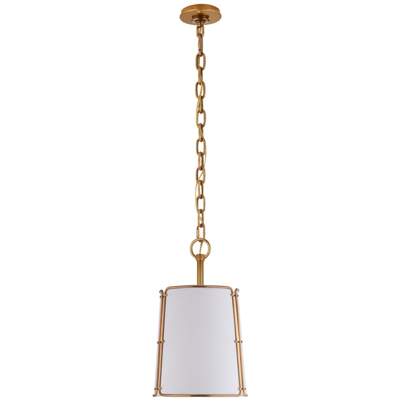 One Light Pendant from the Hastings Collection in Hand-Rubbed Antique Brass Finish by Visual Comfort Signature