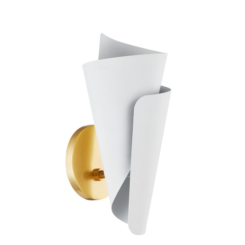 One Light Wall Sconce from the Davina Collection in Aged Brass Finish by Mitzi
