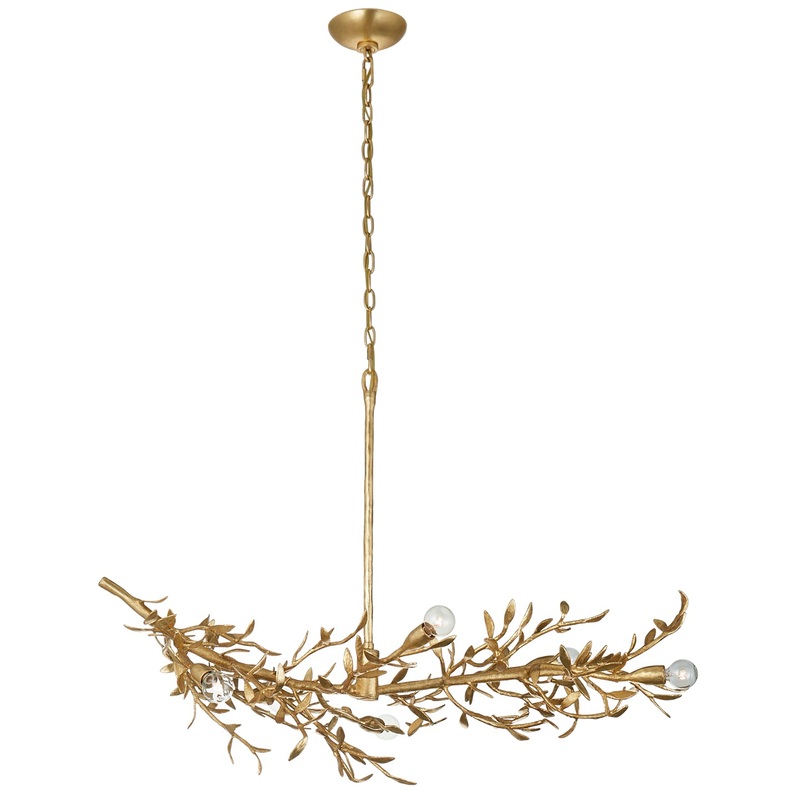 Six Light Chandelier from the Mandeville Collection in Antique Gold Leaf Finish by Visual Comfort Signature