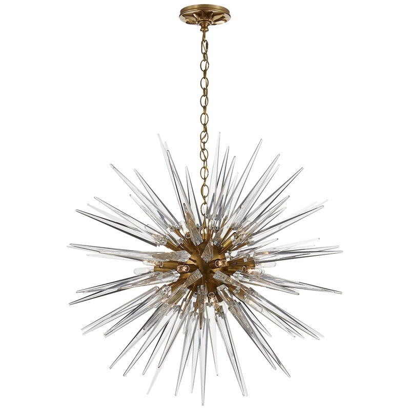 20 Light Chandelier from the Quincy Collection in Antique-Burnished Brass Finish by Visual Comfort Signature