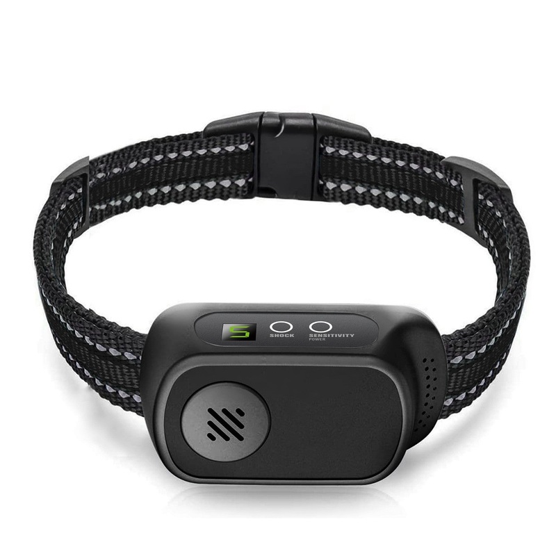 Black Automatic Anti-Bark Collar with Misjudgment Prevention – Low-Power Dog Training Device, 180x100x40mm