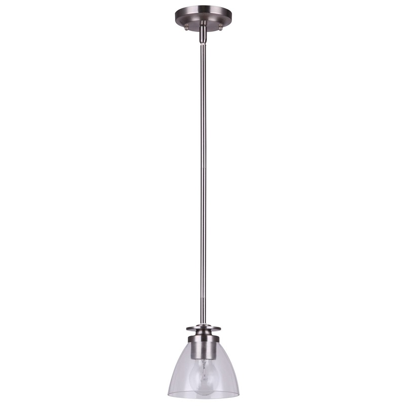 Canarm IPL256A01BN-RG One Light Pendant Brushed Nickel