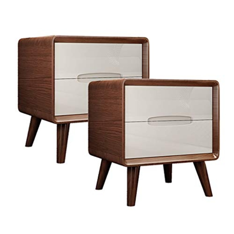 Comodino armadietto Armadio Comodino for Camera da Letto Doppio cassetto Mobile armadietto for attivit Due comodini Camera da Letto (Color : Brown, Size : 45 * 40 * 50cm)