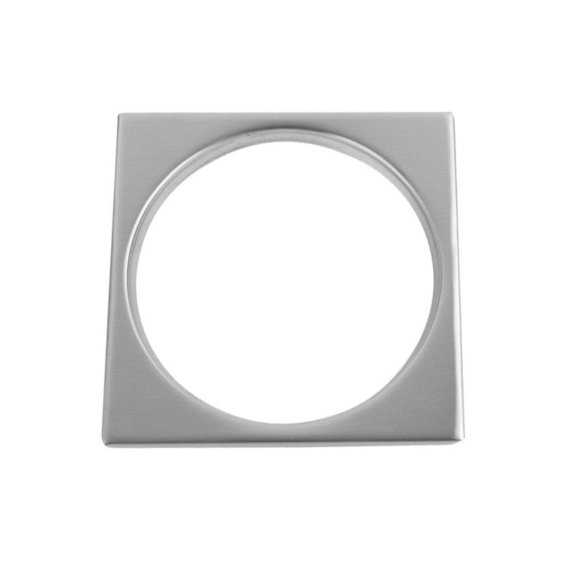 Drain Plate Square Tile Flange Shower 4-1/4 x 4-1/4 Inch Polished Chrome Brass Depth 1/4 Inch