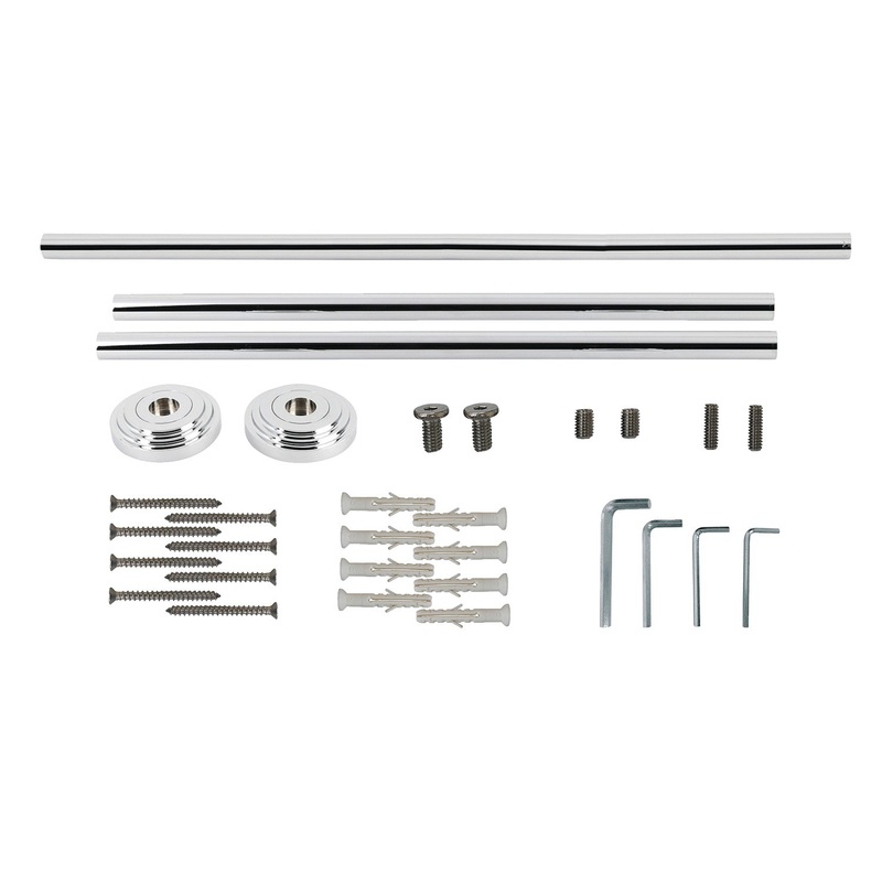 Edwardian VPB33221H Console Sink Leg Wall Support, Polished Chrome