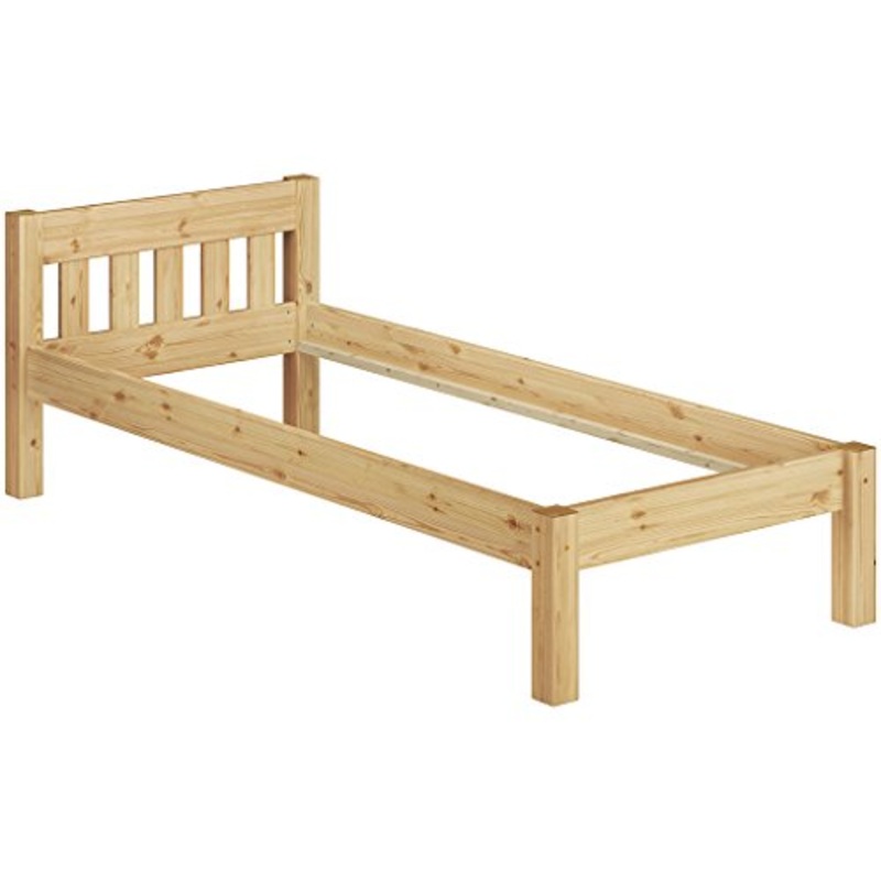 Erst-Holz Solido Telaio Letto per Materasso 80×200 in Pino Senza doghe e Materasso 60.38-08oR