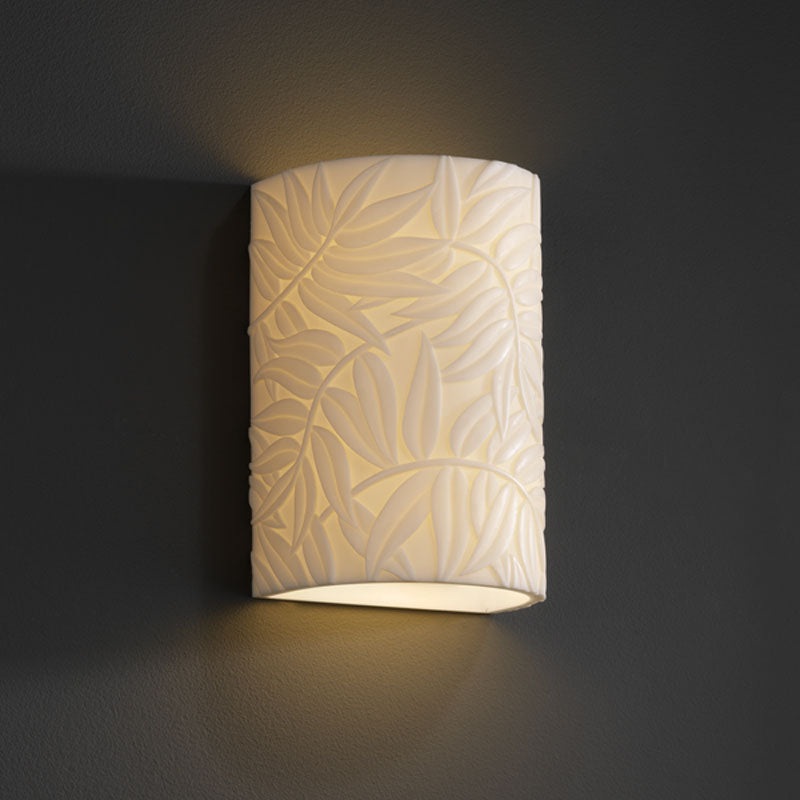 Lantern from the Porcelina Collection in Faux Porcelain Resin Finish by Justice Designs