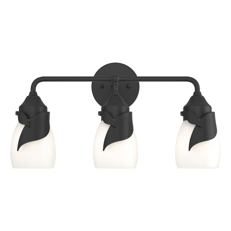 Lapas 3-Light Bath Sconce Black Opal Glass (GG)