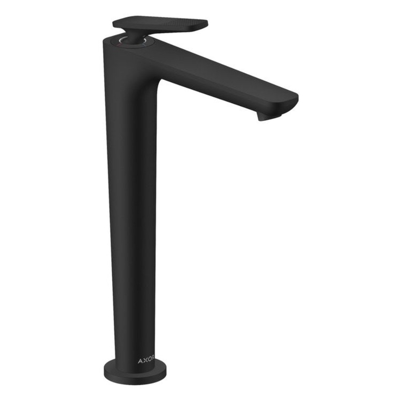 Lavatory Faucet Citterio C 250 1 Lever Cubic Cut ADA WaterSense Matte Black 1.2 Gallons per Minute Deck Mount Less Drain 1 Hole CoolStart EcoRight AirPower Comfort Zone