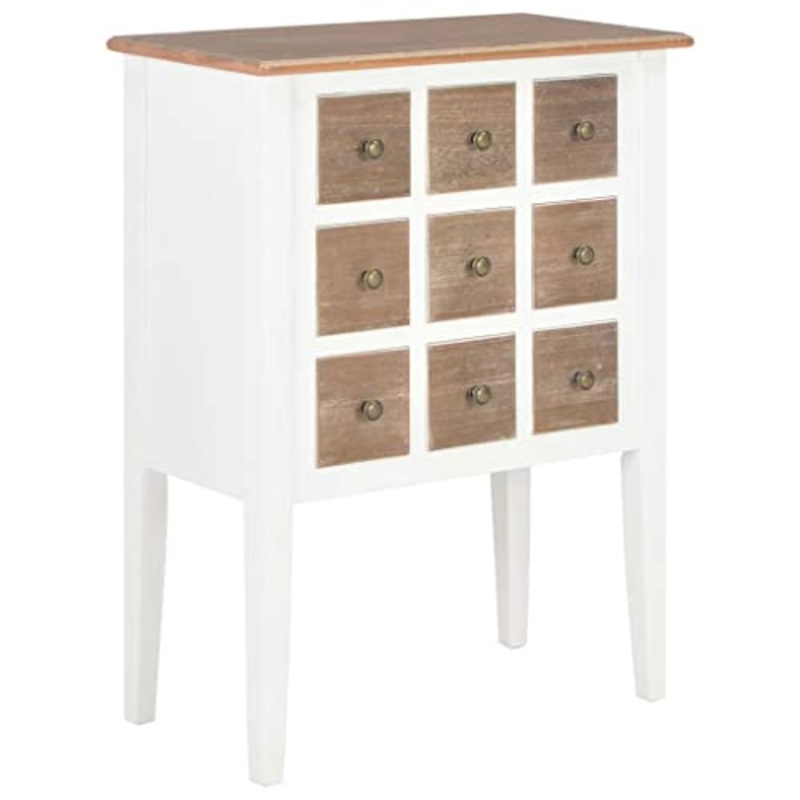 vidaXL Credenza Elegante Carattere Rustico Solida Raffinata Pulizia Facile Classica Madia Buffet Mobiletto Armadio Bianco Legno Massello