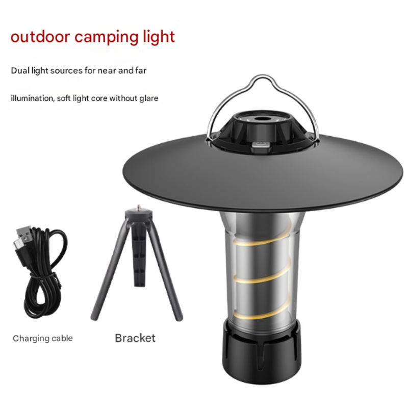Vintage Lighthouse LED Camping Lantern | 5-Mode Rechargeable Light with Tripod
