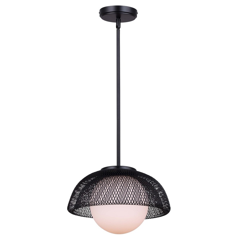 Canarm IPL2028B01BK Emerich One Light Pendant Matte Black