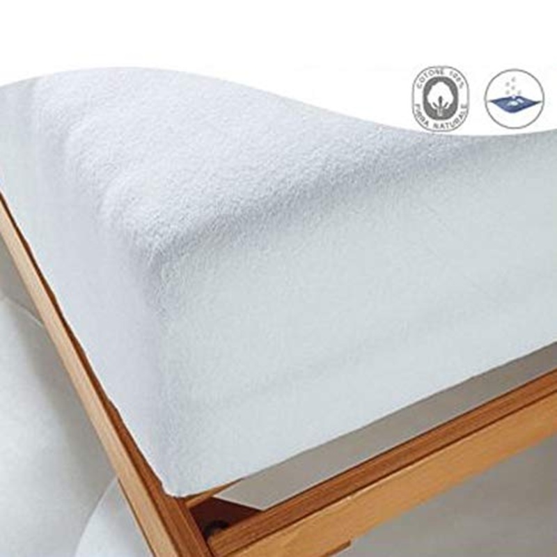 Coprimaterasso Impermeabile misura 1 PIAZZA SINGOLO con angoli ed elastici CM 90X200 altezza materasso cm 25