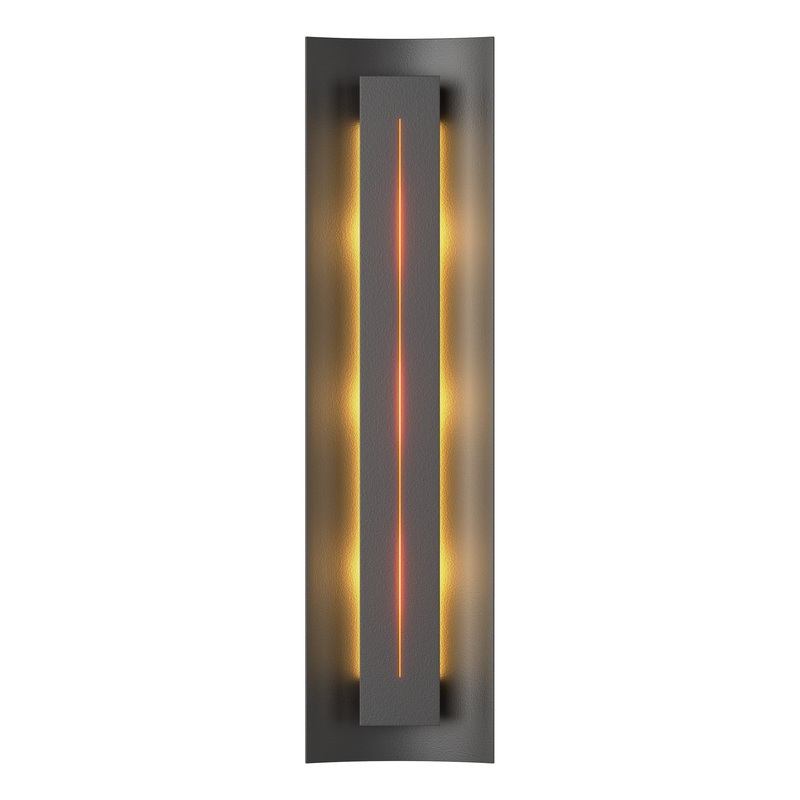 Gallery Sconce Black Amber Glass (FF)