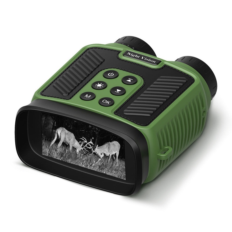 Green 4K Ultra HD Digital Night Vision Binoculars – Infrared Scope for Hunting & Outdoor Observation