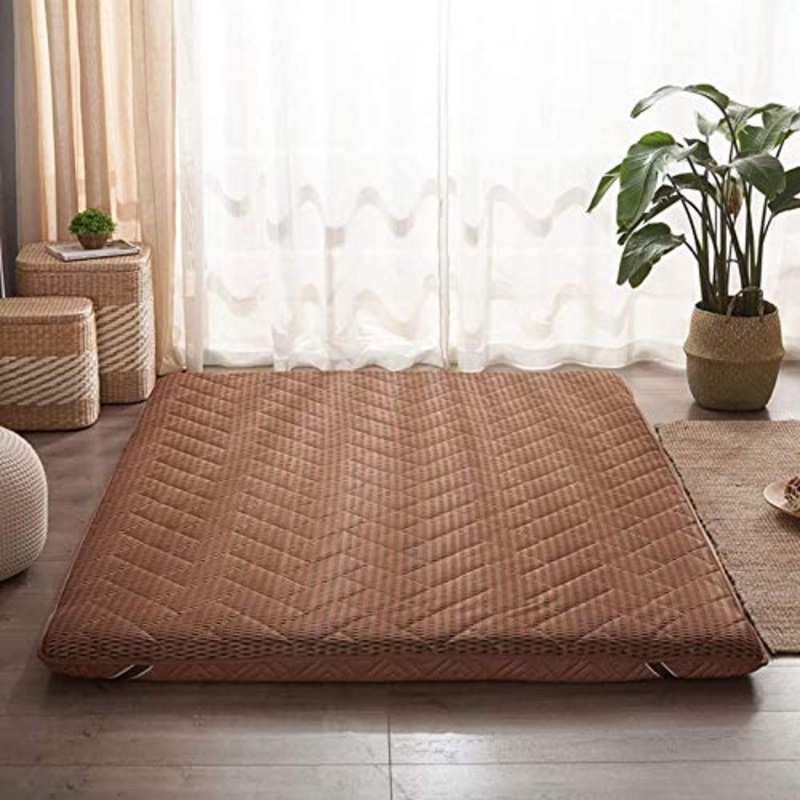 HKX Tappetino, Futon Coprimaterasso Tappetino per Dormire Morbido Pieghevole Pieghevole Spessore Full-D 120x200cm (47×79 Pollici)