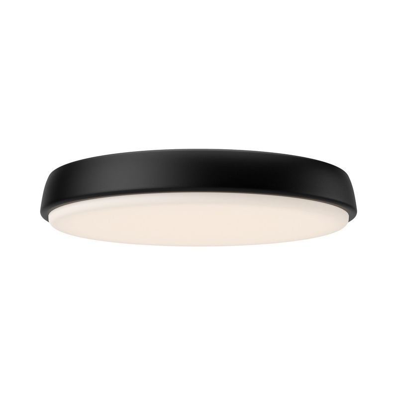 LED Flush Mount from the Laval Collection in Matte Black Finish by Alora