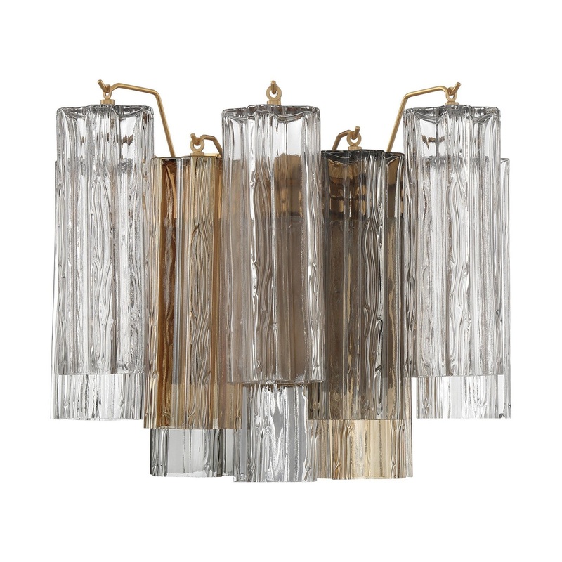 Two Light Wall Sconce from the Addis Collection in Aged Brass Finish by Crystorama