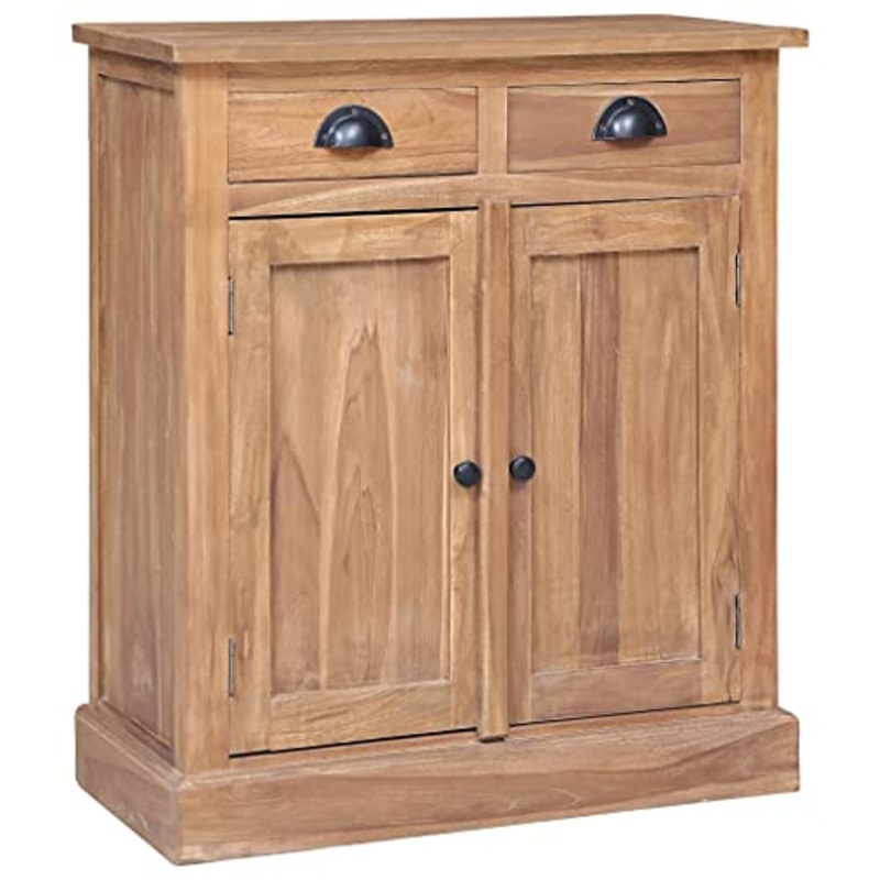 vidaXL Credenza Madia Mobile Basso Armadio Armadietto Mobili Arredo Arredamento Cassapanca Portaoggetti 65x30x75 cm Legno Massello di Teak