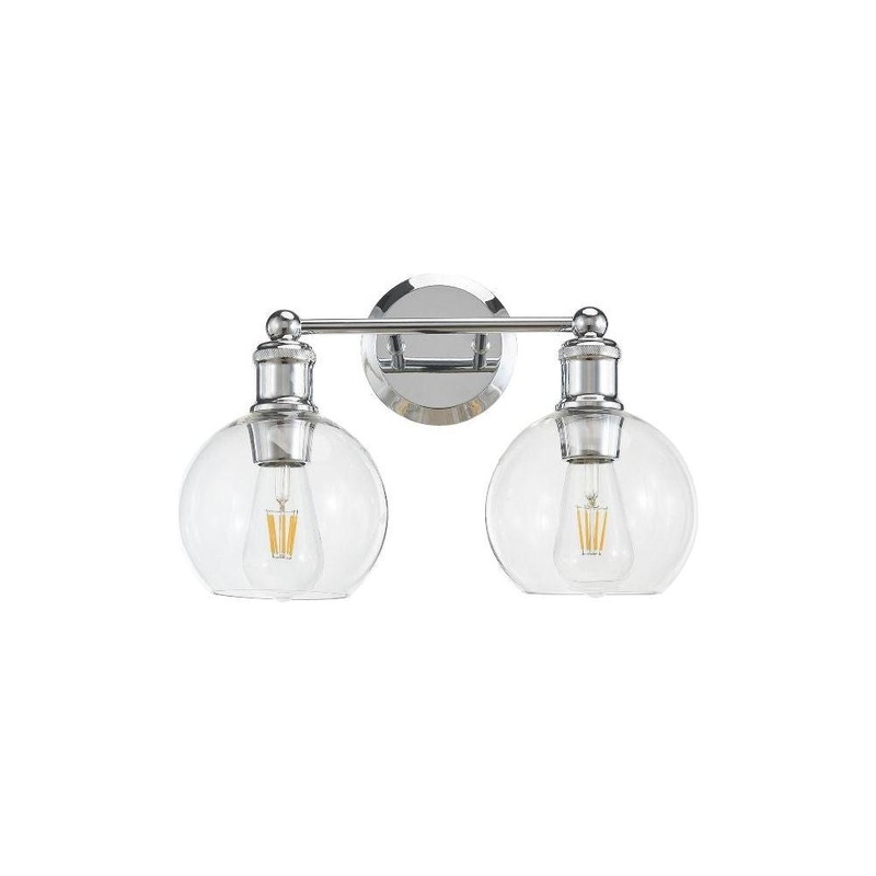 Ash 2-Light Vanity Wall Light Chrome