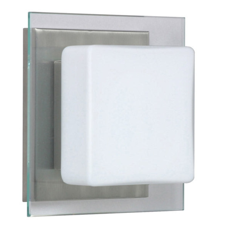 Besa 1WS-773539-SN Alex One Light Wall Sconce Satin Nickel