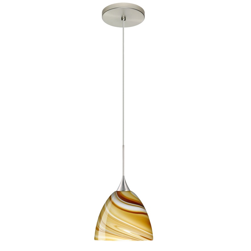Besa 1XT-7570HN-LED-SN Sasha One Light Pendant Satin Nickel (Discontinued)