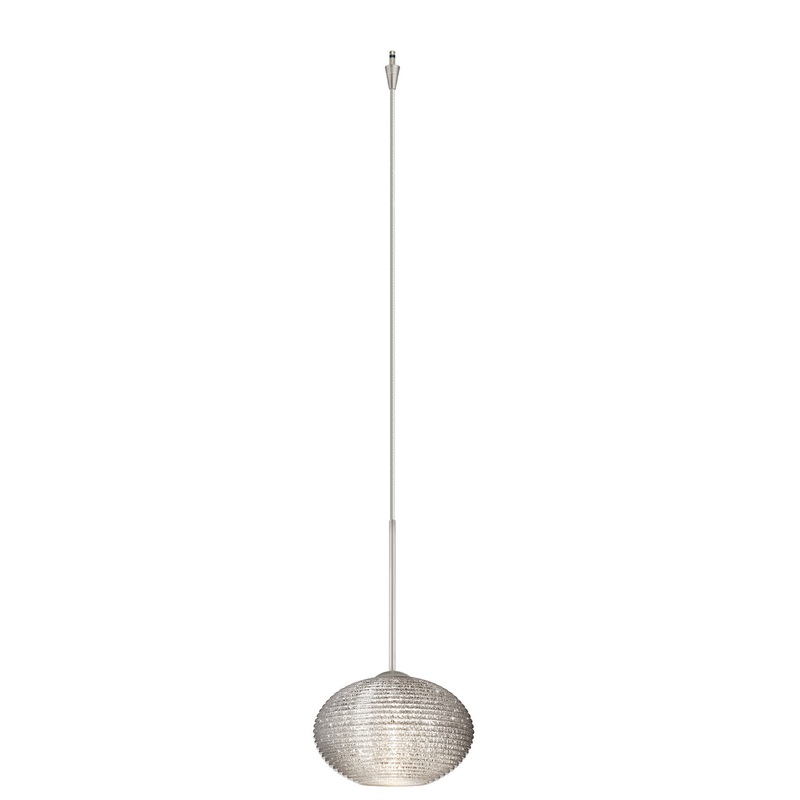 Besa XP-5612GL-SN Lasso One Light Pendant Satin Nickel