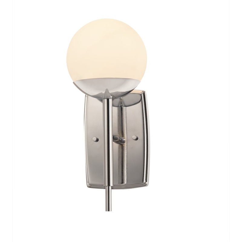 One Light Wall Sconce from the Epoch Collection in Polished Chrome Finish by Justice Designs