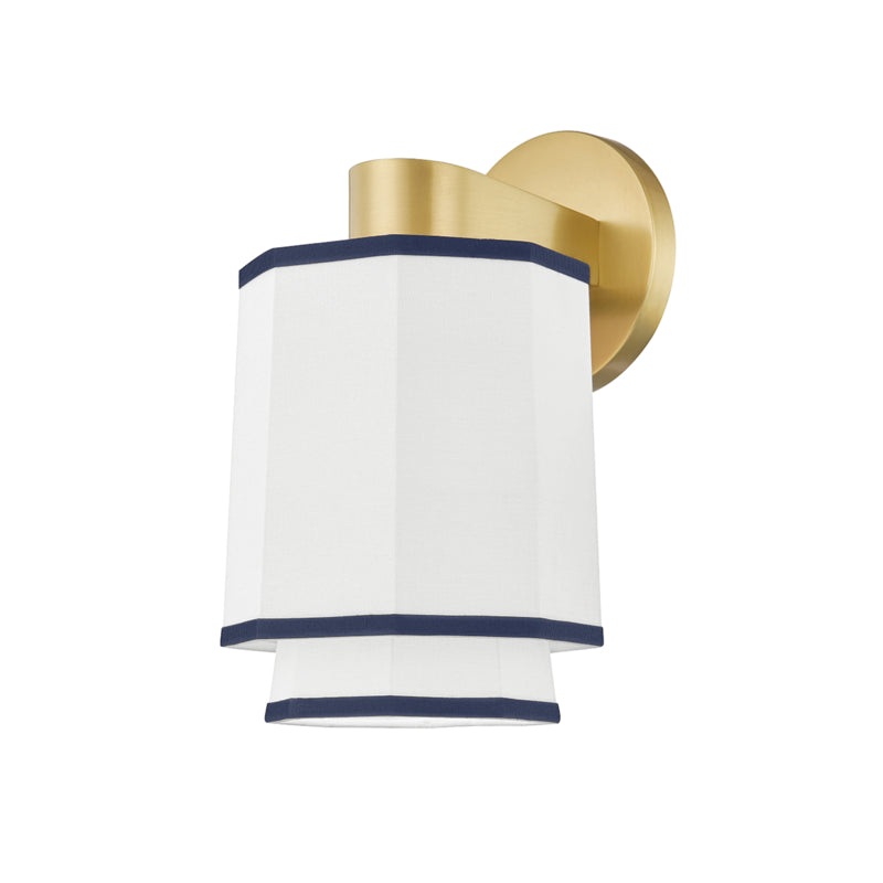 One Light Wall Sconce from the Riverdale Collection in Aged Brass Finish by Hudson Valley