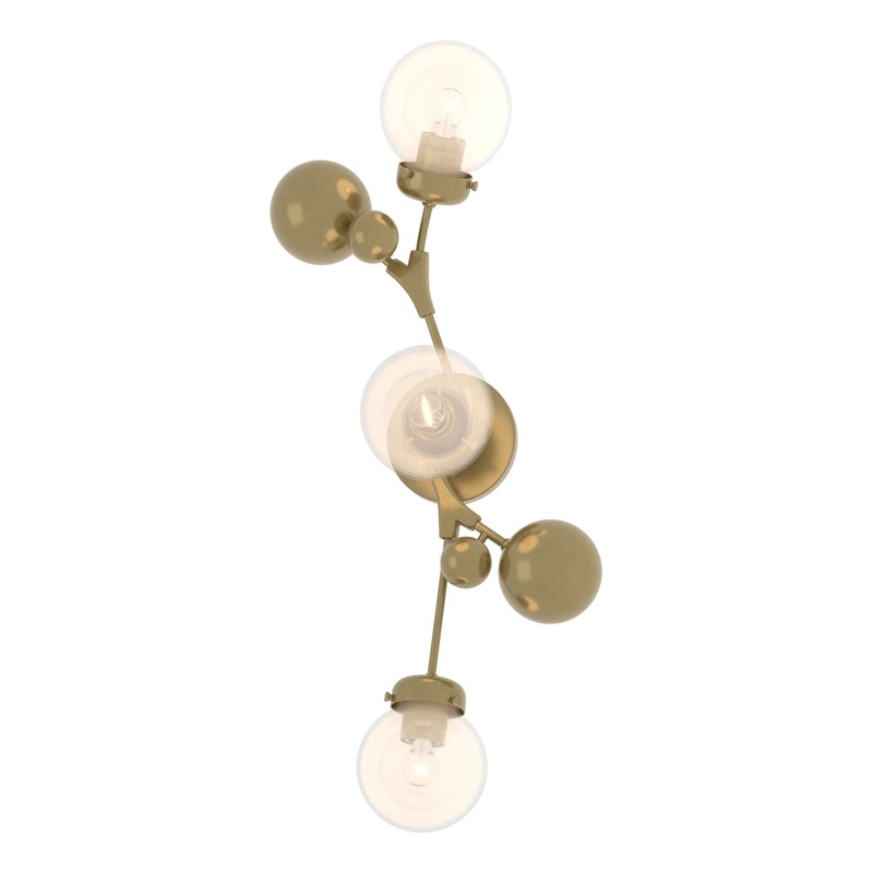 Sprig Sconce Modern Brass Opaline Glass (WF)