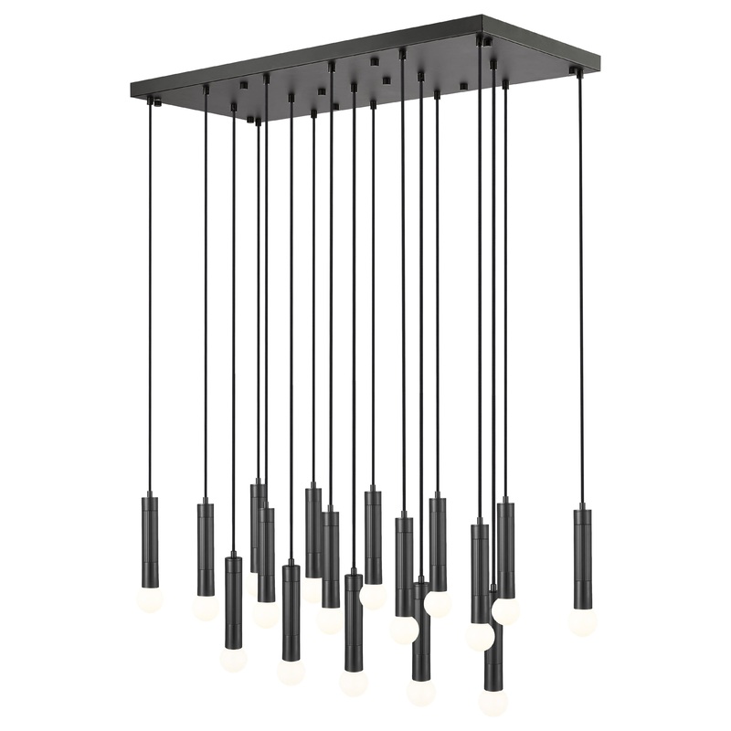 Stari 17-Light Linear Chandelier Matte Black