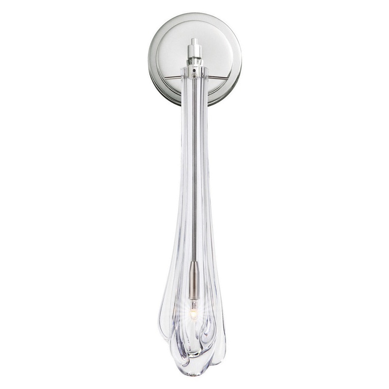Wall Sconce from the Dew Drop Collection in Polished Nickel Finish by Stone Lighting
