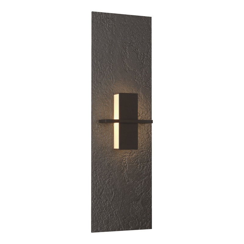 Aperture Vertical Sconce Oil Rubbed Bronze White Art Glass (BB)
