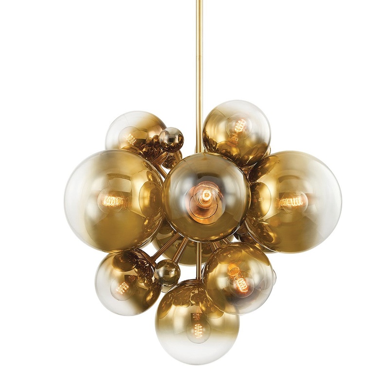 Corbett Lighting 427-36-VPB Kyoto 13 Light Chandelier Vintage Polished Brass