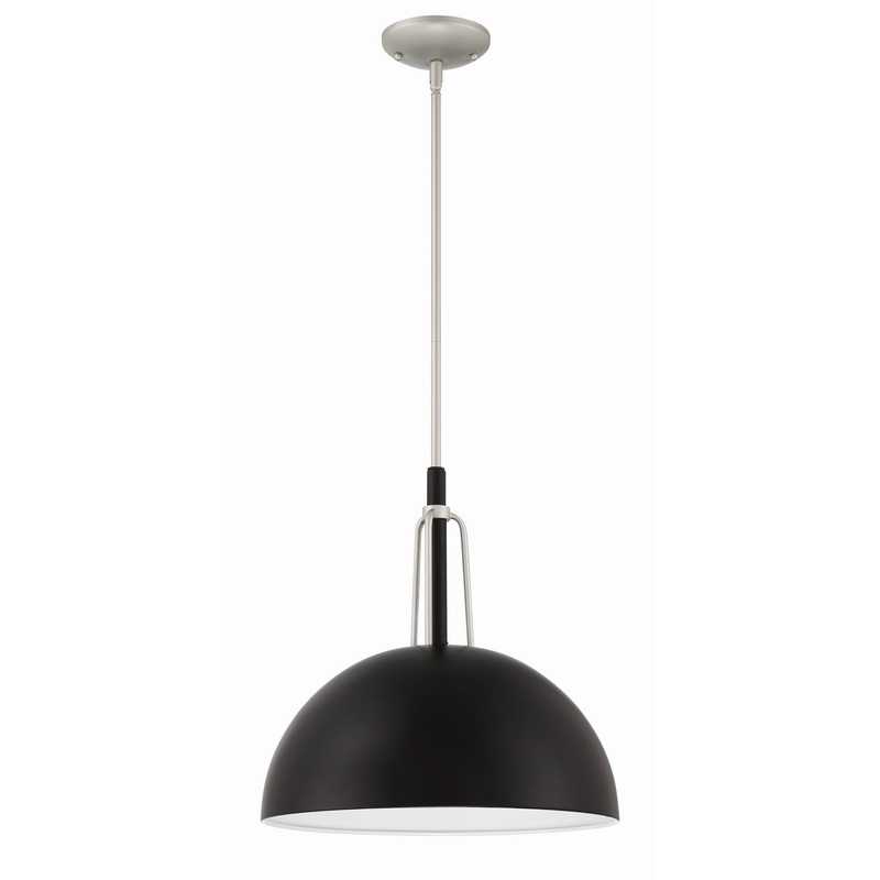 Craftmade ZA4921-MNSA Kahn One Light Outdoor Pendant Midnight/Satin Aluminum