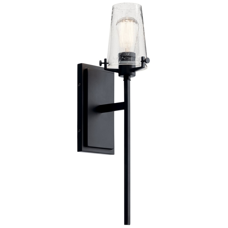 Kichler 45295BK One Light Wall Sconce, Black