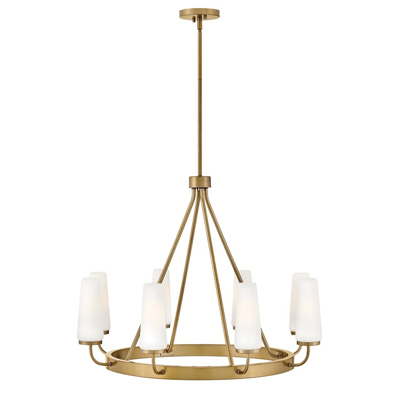 LED Chandelier from the Selma Collection in Gold Finish by Lark