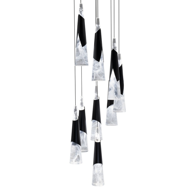 LED Pendant from the Kilt Collection in Black Finish by Modern Forms