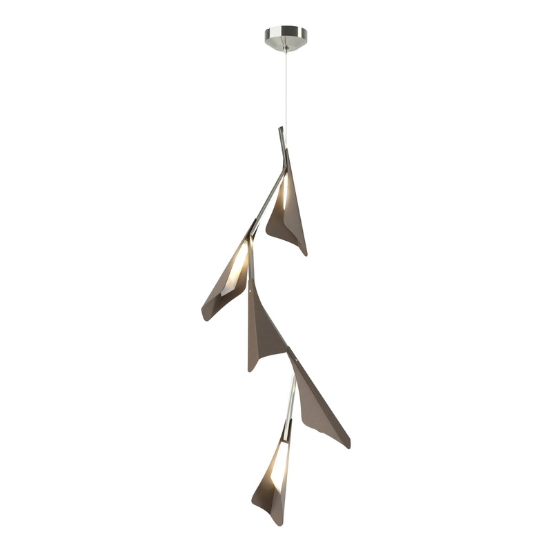 Plume 5-Light LED Pendant Sterling Bronze