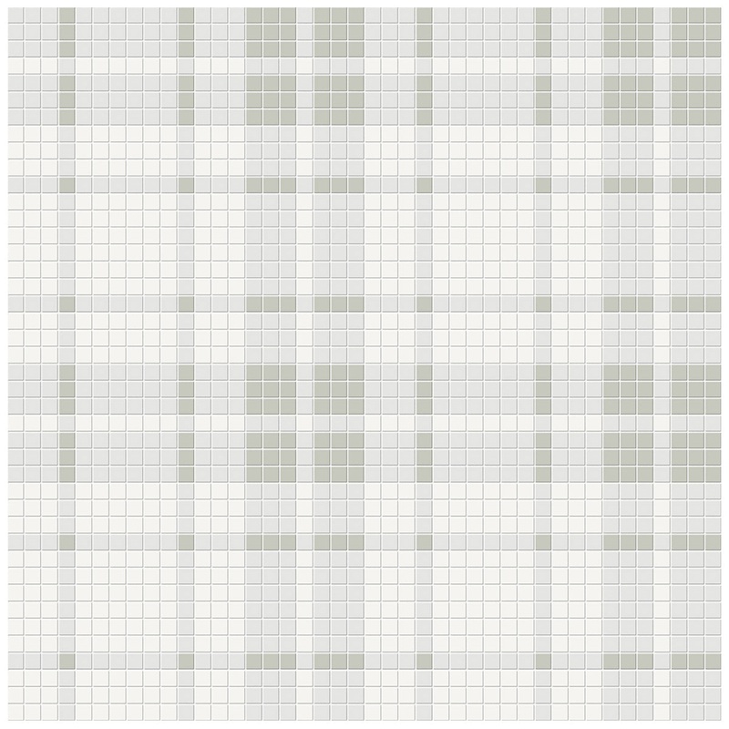 Soho Morning Blend Plaid Pattern Matte Porcelain Mosaics. 1 Sheet = 1.24 Sq. Ft.