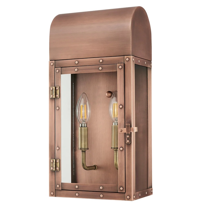Spencer 2-Light Wall Lantern Antique Copper