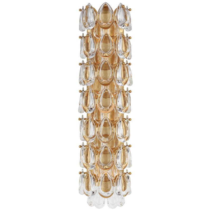 Three Light Wall Sconce from the Liscia Collection in Gild Finish by Visual Comfort Signature