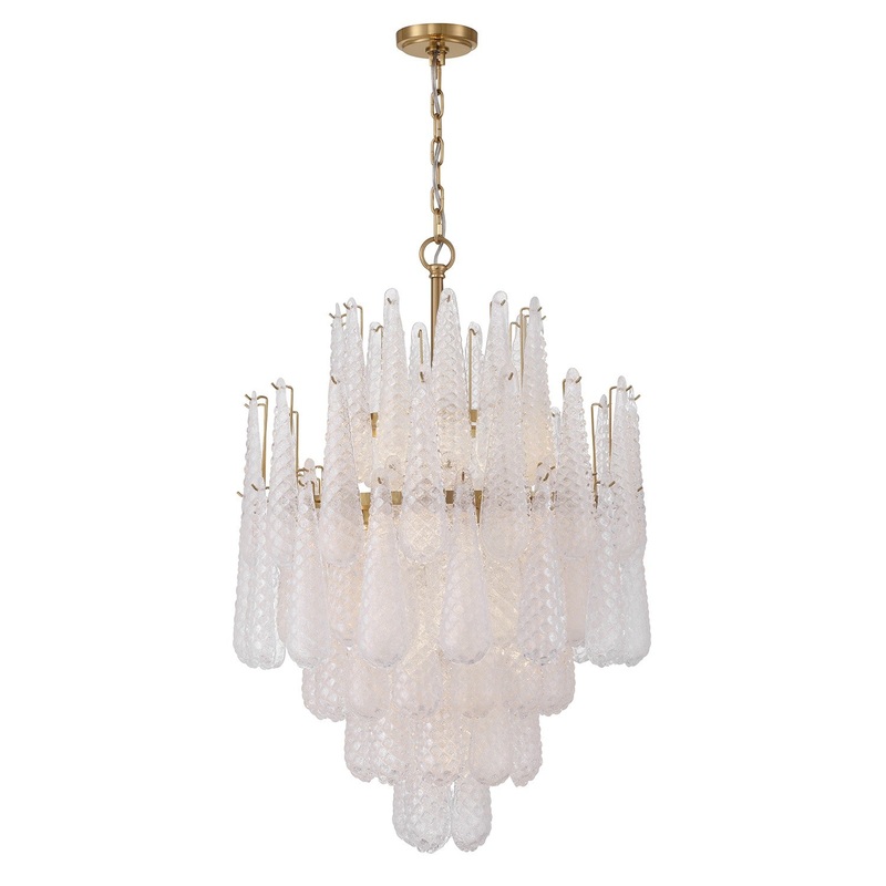 16 Light Chandelier from the Ollie Collection in Aged Brass Finish by Crystorama