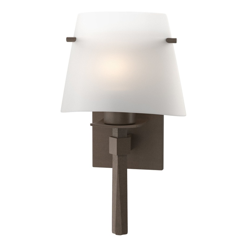 Beacon Hall Half Cone Glass Sconce Bronze Opal Glass (GG)