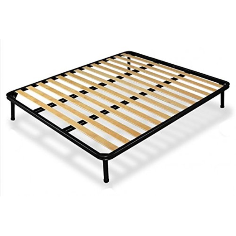 Bed Store SISTEMI RIPOSO Rete A Doghe Strette Matrimoniale 160X200 Ortopedica Doppia Barra Centrale Rinforzata + Piedi H30